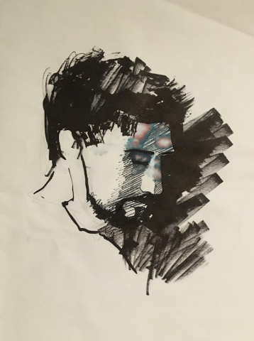 скетч маркером