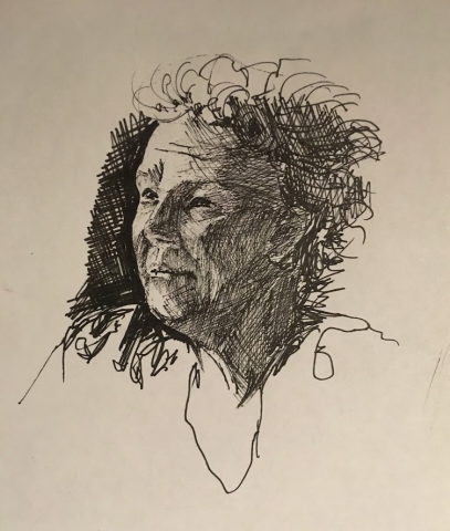 портрет линером