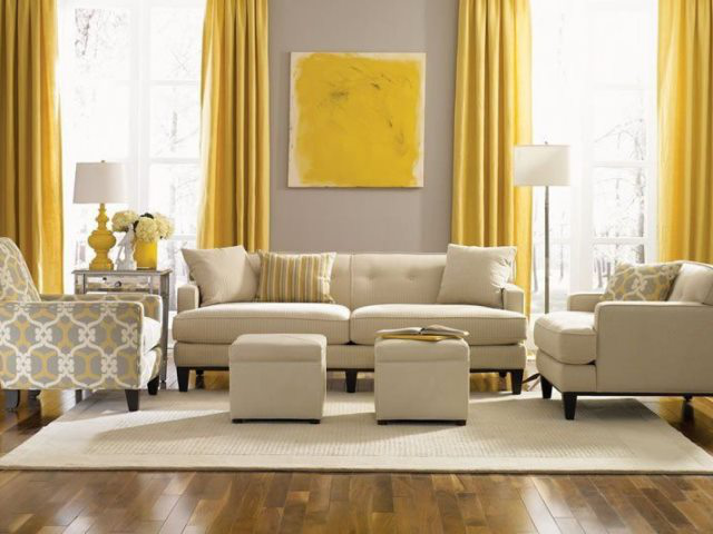 Желтый цвет в интерьере