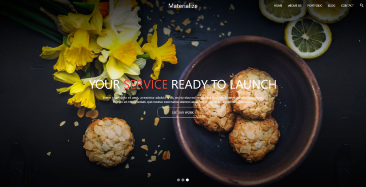 Сайт Landing Page "Materialize"