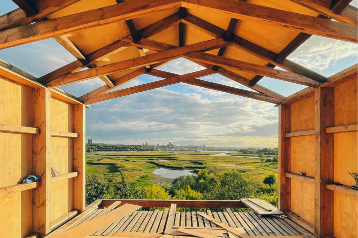 Фахверк дом на берегу Казанки