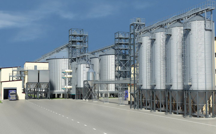Комбикормовый завод. Крым (3d-визуализация)