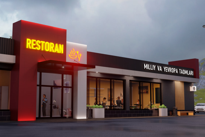 Дизайн ресторана, расположенного в горах.