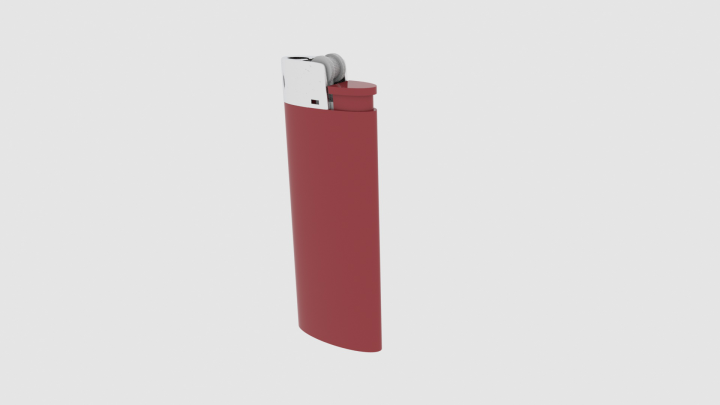 Детализированная 3D модель зажигалки "BIC"