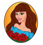 Портрет отрисованный-веткторный