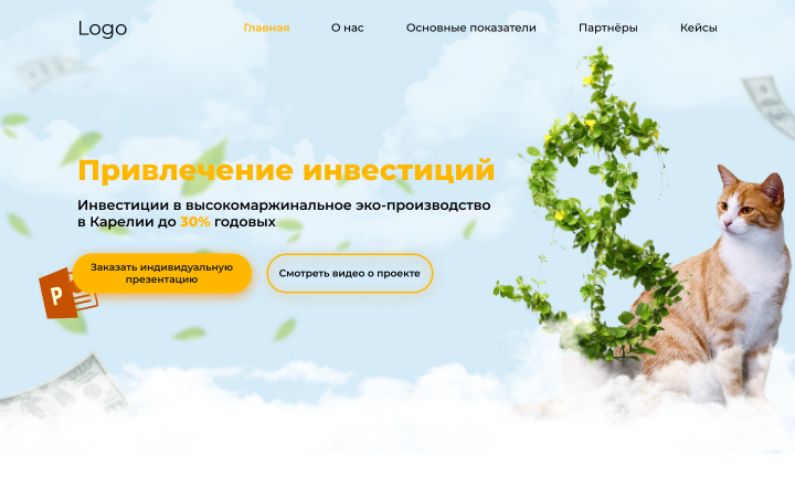 Главная страница привлечение инвестиций