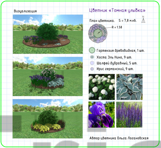 Цветник "Томная улыбка"