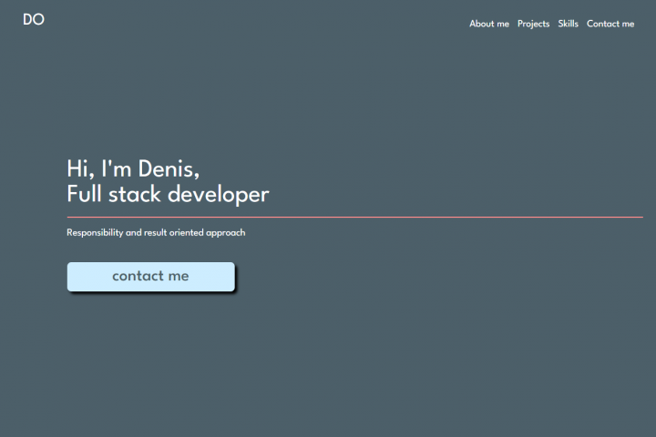 The landing page designed, prototyped in figma and developed by