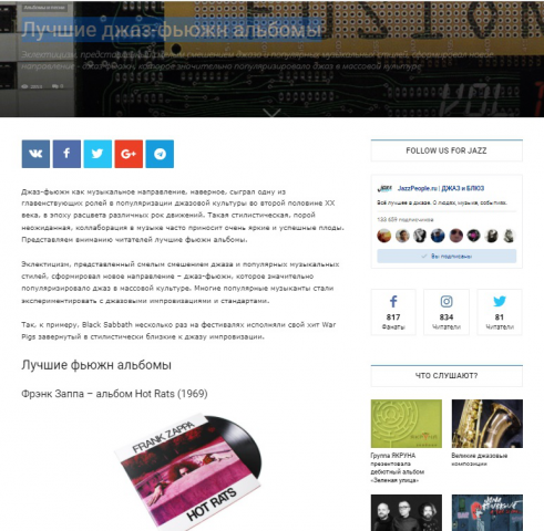 Лучшие джаз-фьюжн альбомы