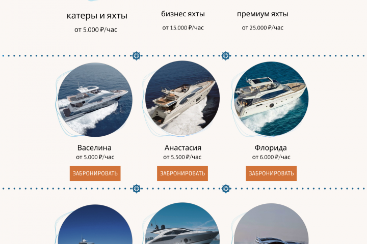 Бронирование яхт