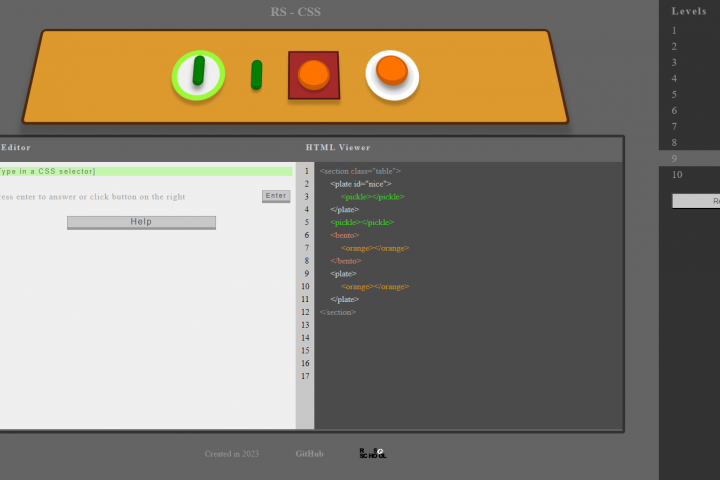 Игра для изучения css-селекторов