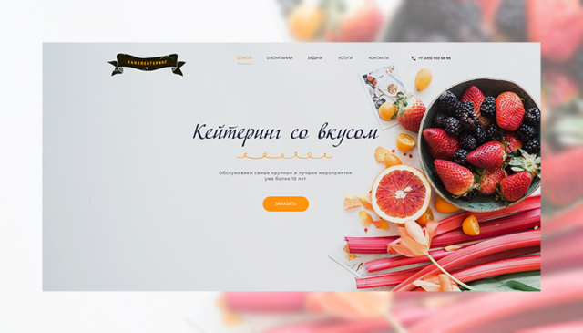 Landing Page Канапейтеринг