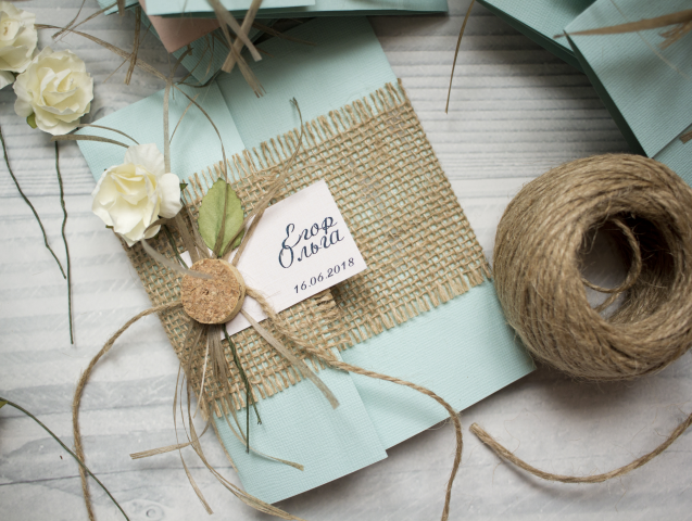 Приглашение, разработка дизайн+hand made