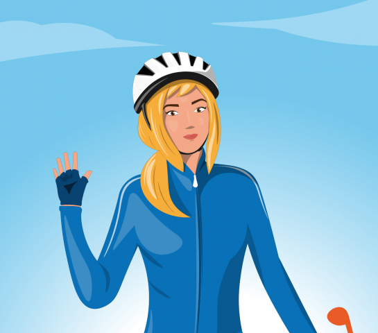 Велосипедистка