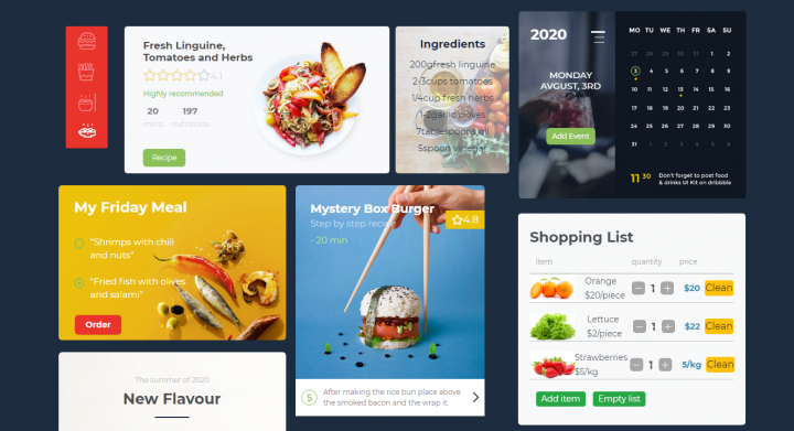 food and drinks web