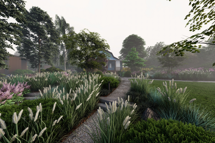 Визуализация проекта благоустройства частной территории