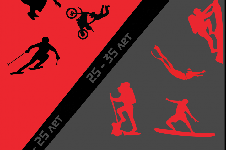 Инфографика плаката - афиши "Экстримальный спорт"