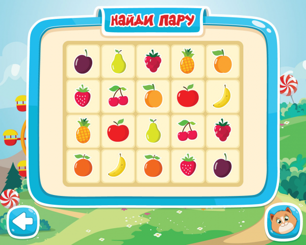 Дизайн экрана для детской игры