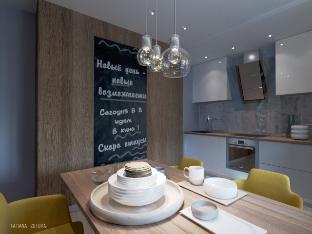 Интерьер двухкомнатной квартиры в Москве