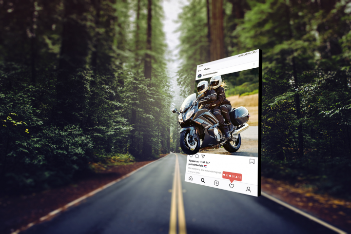 Мотоцикл вылетает из инсты