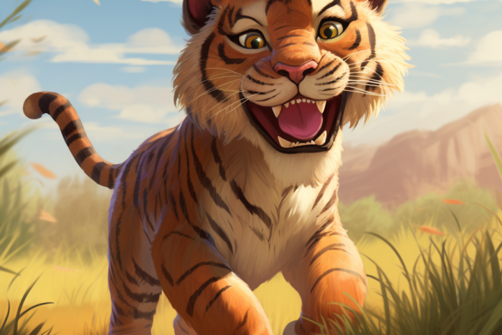 Тигр в стиле Pixar