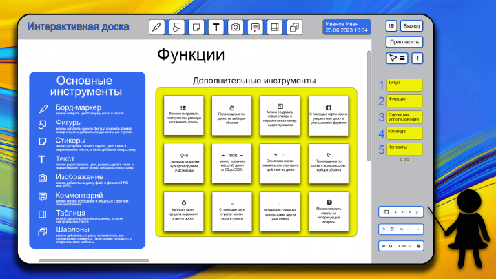 презентация интерактивной онлайн-доски