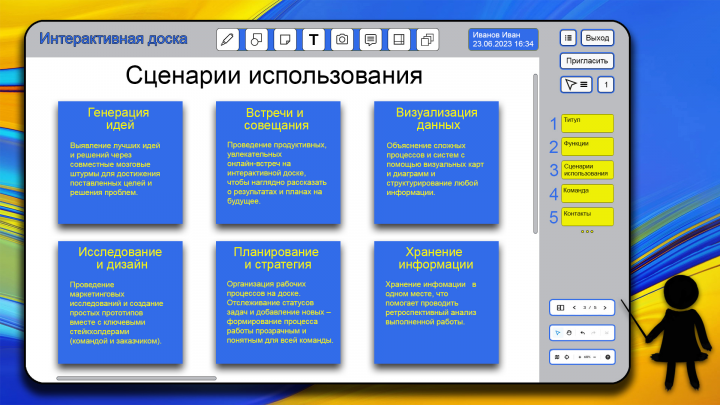 презентация интерактивной онлайн-доски