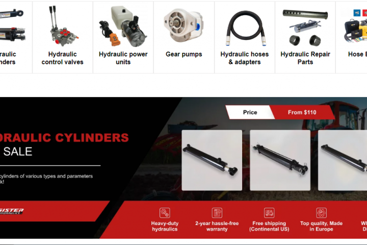 Сайт под ключ Продажа гидравлики