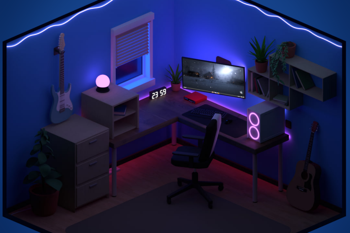 Уютная Low-Poly комната