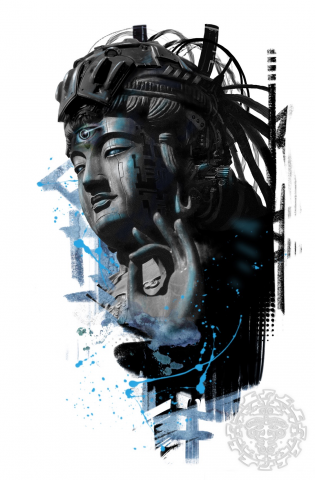 Cyberpunk Buddha
