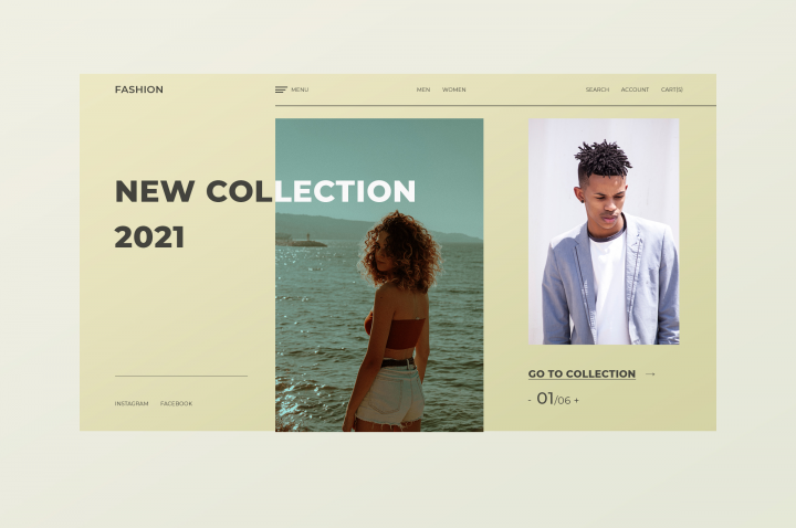 Концепт сайта онлайн-магазина брендовой одежды
