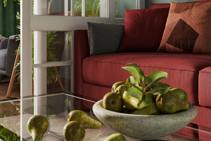 Living room sunny day