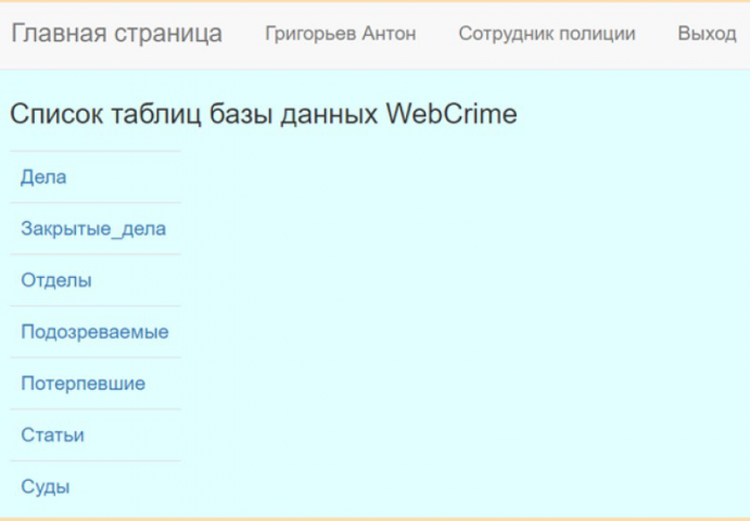 Курсовой проект по базам данных