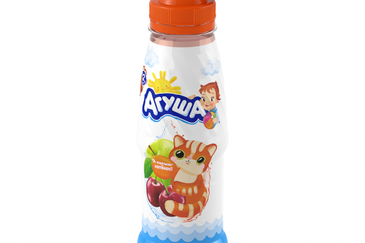 3D Визуализация бутылки сока "Агуша"