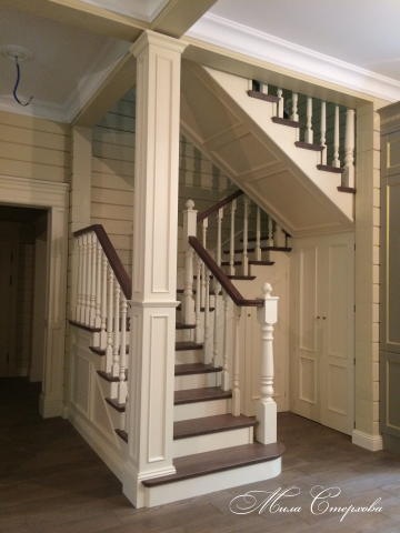 Лестница из массива дуба