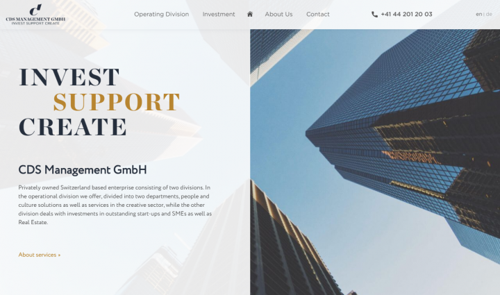 «CDS» — верстка многостраничного сайта под WordPress