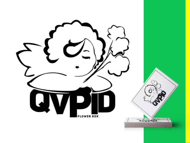 Дизайн логотипа для цветочного магазина QVPID