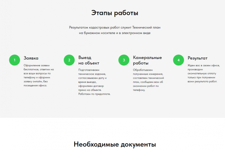 Лендинг для услуги кадастровой компании