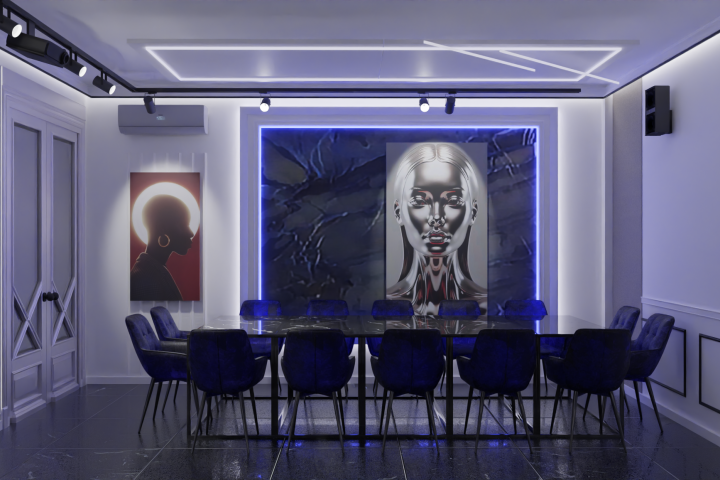 Дизайн переговорной комнаты.