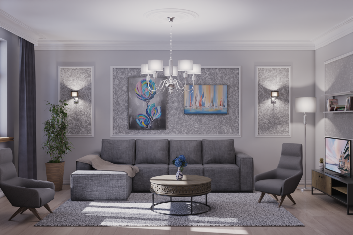 Моделирование и визуализация мебели в произвольном интерьере