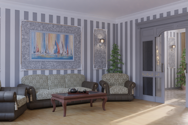 Моделирование и визуализация мебели в произвольном интерьере