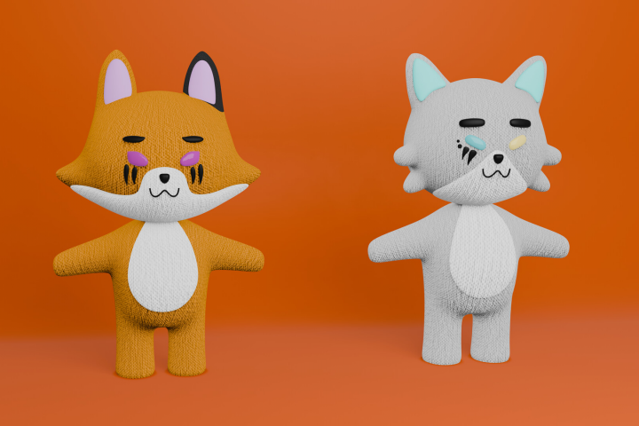 fox and cat