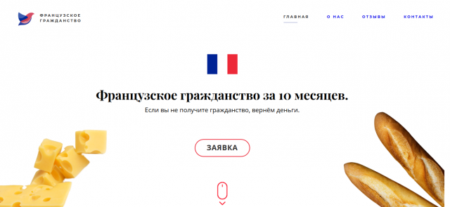 Ленидинг "Помощь в получении французского гражданства"