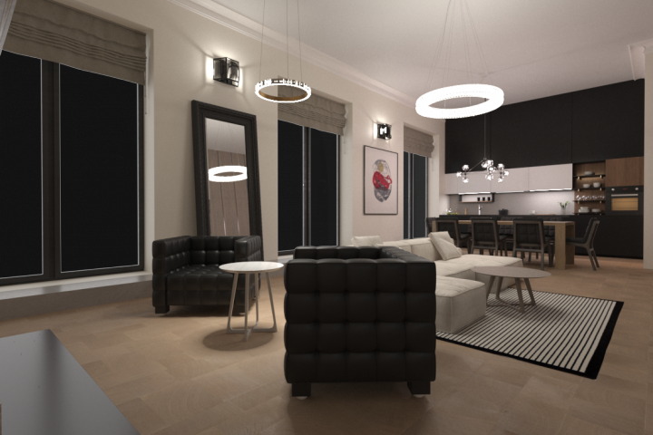 Дизайн-проект квартиры в доме повышенной комфортности