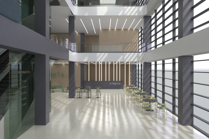 Эскизный проект интерьеров торгового центра