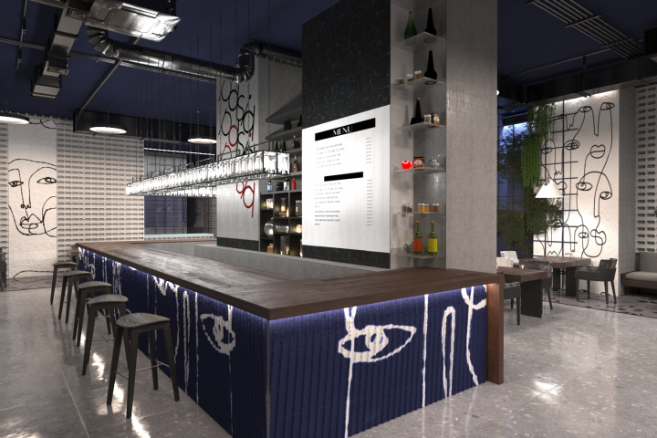 Дизайн-проект интерьера кафе быстрого питания PASIA
