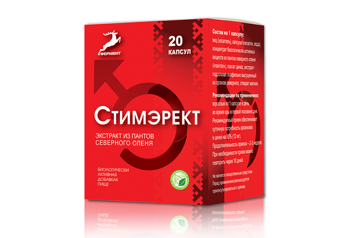 Упаковка препарата для мужской силы "Стимэрект"