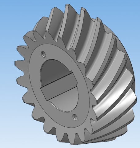 Модель конической шестерни с круговым зубом