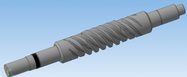Модель 5-ти заходного червяка