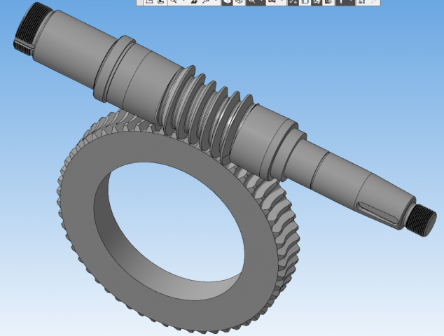 Модели червяка и червячного колеса глобоидной червячной передачи